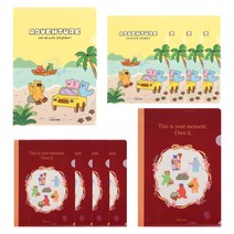 데일리라이크 젤리 베어 L 홀더 파일 2종 x 5p세트, 01 adventure, 02 storybook, 1세트