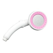 360도 회전 원터치 온오프 절수형 수압상승 샤워헤드 핑크, 1개