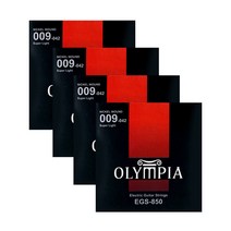 OLYMPIA 일렉트로닉 기타 스트링 6개입 x 4p, EGS-850, 혼합색상