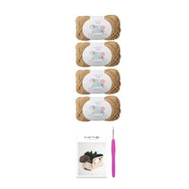 모스 스티치 네키 머플러 DIY 패키지 + 코바늘 랜덤발송, 1세트, 245 매트베이지
