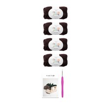 모스 스티치 네키 머플러 DIY 패키지 + 코바늘 랜덤발송, 1세트, 255 딥브라운