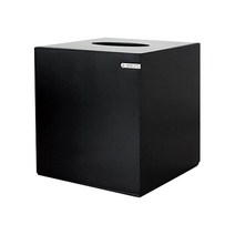 팀버 정사각 티슈 케이스, 블랙