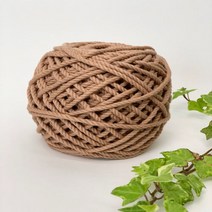 라무통위빙 컬러볼사 면로프 뜨개실, 은은하니초코, 71m, 1개