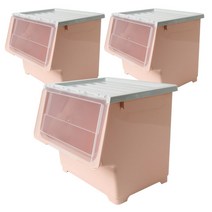 마켓플랜 펠리칸 리빙박스 특대형, 핑크, 3개
