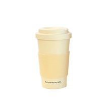 히얼이즈낫어카페 낫카페 옥수수전분 샌드 리유저블 텀블러, 버터, 420ml