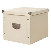 마켓에이 북유럽감성 조립식 다용도 수납함 34 x 31 x 29 cm, 크림, 1개