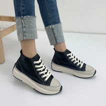 프리센스 여성용 키높이 하이탑 스니커즈