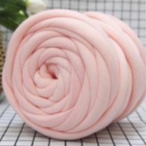 자이언트 빅얀 왕모찌 패브릭 얀 굵은 털실 1kg, 살구, 1개