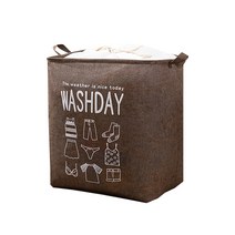 겨울 옷 정리 끝 패브릭 의류 이불 보관함 75L, 브라운, 1개