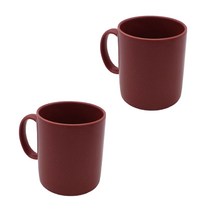 무광 맘모스 도자기 머그컵 600ml, 인디언레드, 2개