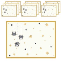 디자인 테이블 매트 10p, 화이트, 40 x 30 cm