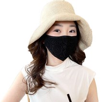 노팅힐 입체자수 레이스 마스크 + 필터 2p 세트 블랙, 1세트