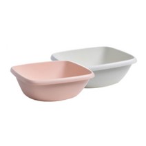 블럭마트 심플디자인 사각세수대야 L, 랜덤발송, 2개