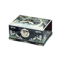 솔학 2단 자개 보석함 블랙, 1개