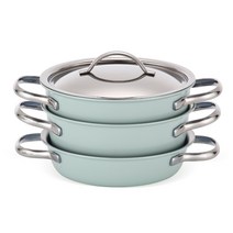 에델코첸 통5중 착착 냄비세트 20cm 4p 인덕션 IH, 에코그린, 미니팬20cm + 양수냄비20cm + 딥 양수냄비20cm + 스텐커버