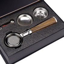 카페클럽 E61 범용 바텀리스 포타필터 패키지, 검은 자단 일자 손잡이, 1세트