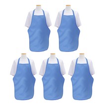 더해피 손님용 목끈형 방수 앞치마, 블루, 5개
