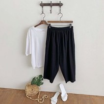 여성용 쥬디 린넨 포켓 배기팬츠