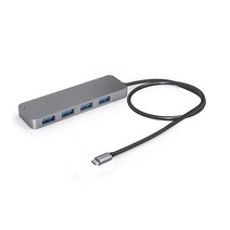 [쿠팡수입] 만듦 4포트 USB 3.1 Gen1 허브 메탈 Type-C 1.2m PEC-H080-C120, 혼합색상