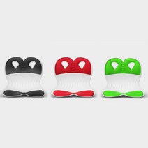 체어클럽 레이 체어 와이드 자세교정의자 화이트 바디 3종 세트, Black, Red, Green