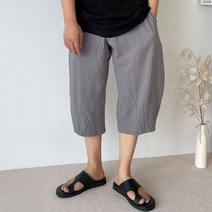 페이퍼먼츠 데일리 캐주얼 빅사이즈 7부 루즈핏 배기 팬츠 13748