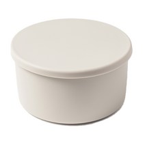 키친팩토리 파스텔 실리콘 원형 밀폐용기 아이보리 1000ml, 1개, 단품