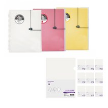 에코청운 PP 스프링 리포트 홀더 A4 3p + 칼라칩 L홀더 10p 세트, 랜덤발송(A4 홀더), 투명(L홀더), 1세트