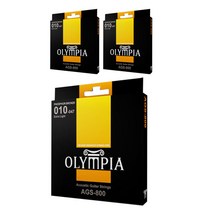 OLYMPIA 스탠다드 통기타줄 포스포브론즈 3p, AGS-800, 노란색