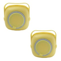 비제스코 실리콘 샤워 바디 브러쉬 네모, 옐로우, 2개