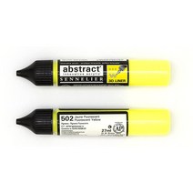 시넬리에 애브스트랙트 아크릭 3D 라이너 물감 502 Fluo Yellow 2p, 27ml, 1색