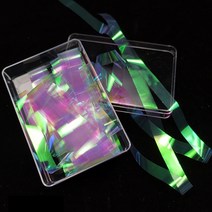컷팅 얼음 유리 조각 필름 네일소품 20p, 핑크그린, 1개