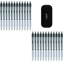 자바펜 나노라인 펜 0.3mm 24p + 펜트레이 세트, 검정(펜), 블랙(펜트레이), 1세트
