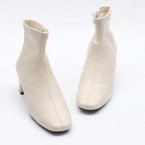 여성용 스퀘어 절개 스판 앵클부츠 6cm 115