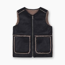 베네통키즈 아동용 테디베어 리버시블 무스탕조끼 QAVT02161