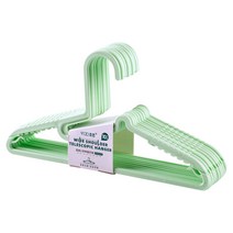 올하이 여성용 논슬립 옷걸이 와이드 숄더 텔레스코픽 행거 05 10p, 그린, 10개입