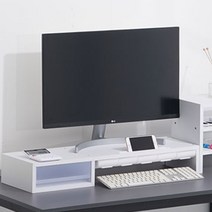 우드웰 서랍형 부착서랍 모니터받침대 완제품 MT-11, 화이트
