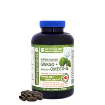 내츄럴365 슈퍼파워 징코 + 엔초비 오메가3 221.4g, 1개, 180정