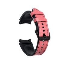 디지털빌리지 하이브리드 레더 스트랩 20mm L, 핑크