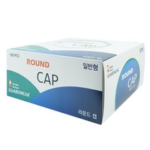 가드웨어 일회용 라운드캡 100p, 화이트