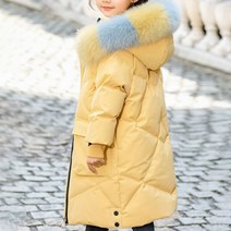 엣지랜드 여아용 컬러풀 심플 롱패딩