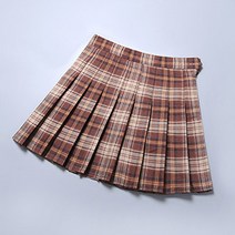 에어 발랄 체크 미니스커트