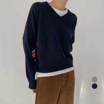 바블링브룩 여성용 램스울 브이넥 니트