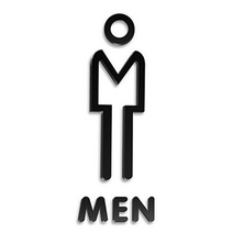 카페 화장실 도어사인 남자 표지판 04 블랙, 1개, MEN