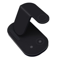 아이플로우 갤럭시워치 S 노트 Z폴드 플립 버즈 3in1 올인원 고속 무선 충전기 15W, 블랙, 1개