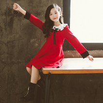 여아용 카라 포인트 원피스