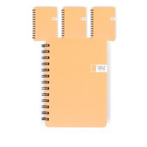 톡톡팬시 CMYK 컬러 스프링 노트, 옐로우, 4개