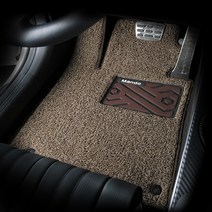 만도 엣지 와이드 볼륨쿠션 코일카매트 확장형, 제네시스 G80 DH 4륜 2016년 7월~2020년 3월, 브라운, 제네시스