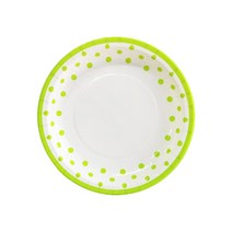 파티쇼 NEW 라인 도트 접시 18cm 30p, 라임, 1개
