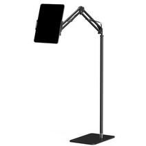 누아트 태블릿 스마트폰 자바라 스탠드 거치대 155cm, 블랙