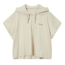 VOV 미니 레터링 와이드 후드 티셔츠 7152240006